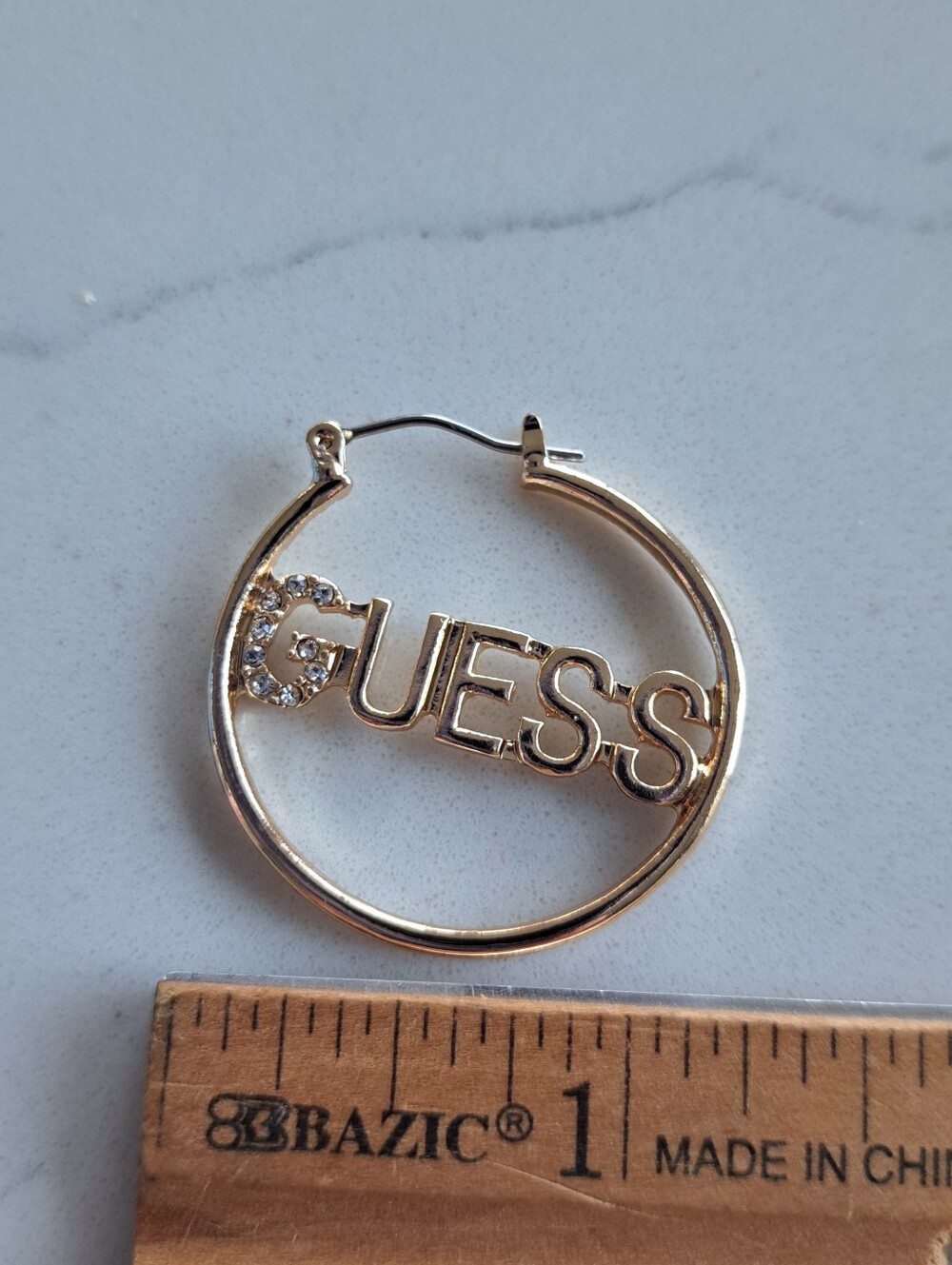 Guess LA Golden Earrings - Picture 3 of 3